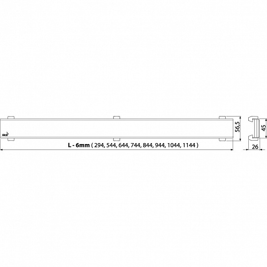 Решетка для водоотводящего желоба ANTIC AlcaPlast DESIGN-550ANTIC