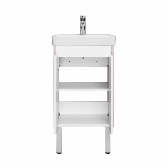 Тумба с раковиной AQUATON Сканди Doors 45 белый глянец/дуб верона 1A278701SDB20