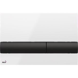 Кнопка смыва AlcaPlast M1710-8 белая/черная