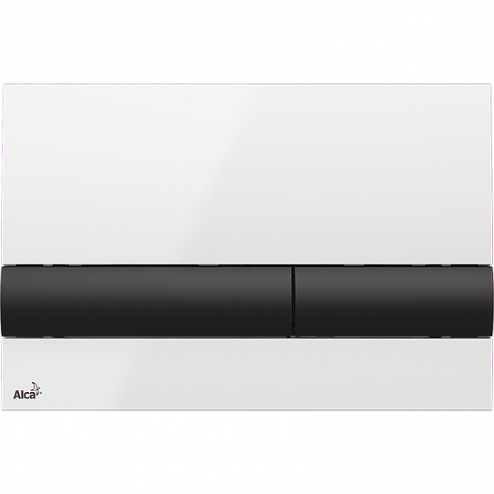 Кнопка смыва AlcaPlast M1710-8 белая/черная