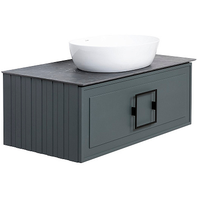 Тумба под раковину La Fenice Cubo 80 см серая матовая (рак. 238720) FNC-01-CUB-G-80