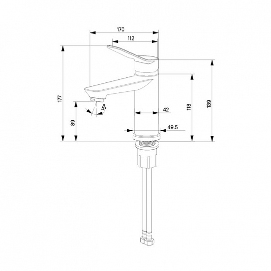 Смеситель для умывальника Milardo Enjoy ENJSB00M01