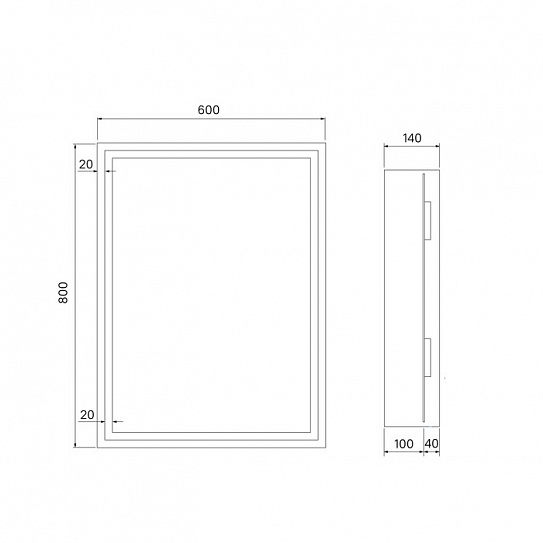 Шкаф-зеркало с подсветкой Iddis Zodiac 60 смZOD6000i99