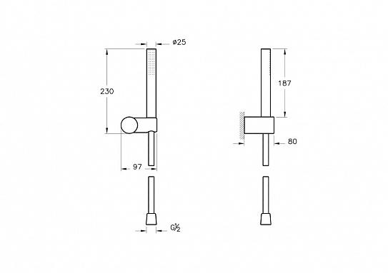 Гигиенический гарнитур Vitra Origin A4554326