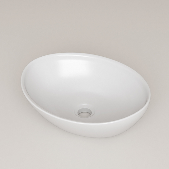 Раковина накладная 41 см овальная Iddis Cloud CLOWS06i27 глянцевый белый