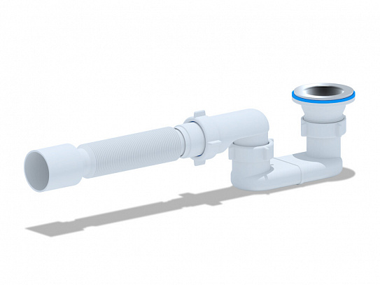 Сифон АНИ пласт для душевого поддона плоский 1 1/2
