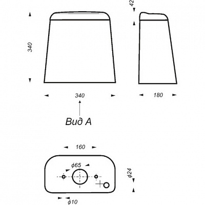 Бачок унитаза Sanita Идеал (без арматуры, с крышкой) WT/Ideal/N/WHT G/S1 (мо расстояние 16см, нижний подвод)