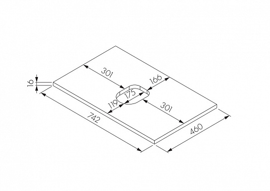 Столешница под раковину Aquaton Хюгге 75 дуб сантана