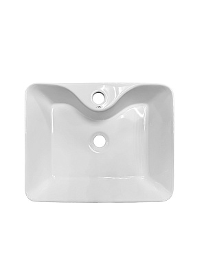 Раковина накладная 50 с отверстием под смеситель, фарфор, MONTEREY ZT-8099A (49х38) прямоугольная
