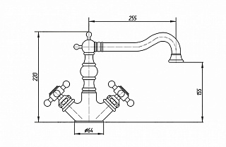 Смеситель для кухни золото Migliore Arcadia BN.CUC-8351