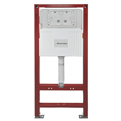 Инсталляция 3в1 для подвесных унитазов Monterey H508A , клавиша белая глянцевая, шумоизоляционная плита