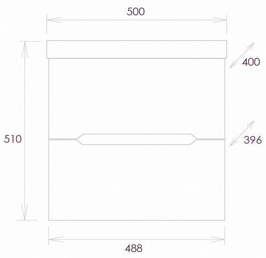 Тумба подвесная АЙЛЕНД 50 Onika 105021 (для умывальника Сomo-50)