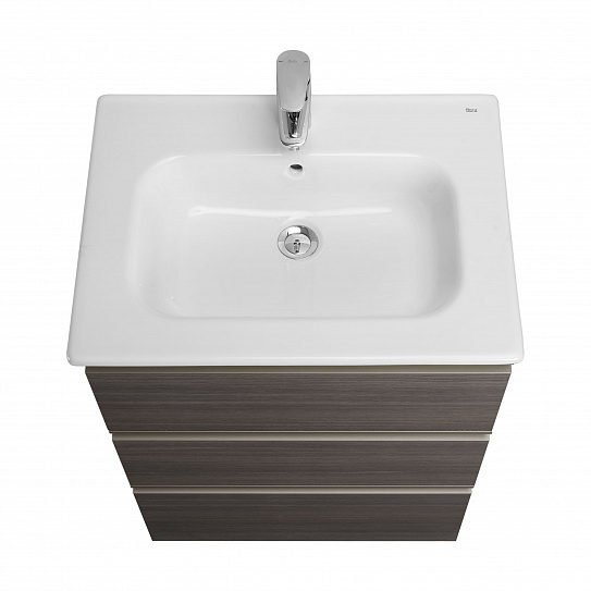 Тумба с раковиной Roca The Gap 60 3 ящика A857404402, городской дуб