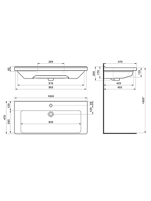 Раковина Santek Миранда 100 1WH302249
