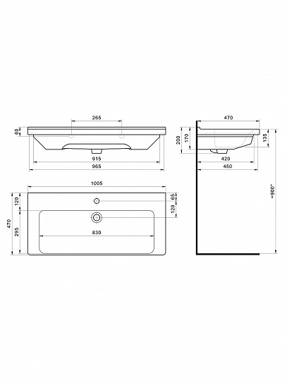 Раковина Santek Миранда 100 1WH302249