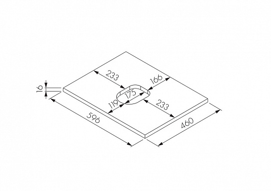 Столешница под раковину Aquaton Хюгге 60 дуб сантана