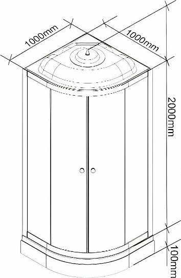 Душевая кабина угловая Parly Effect EF1031, 100x100