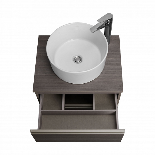 Тумба под раковину Roca The Gap 60 городской дуб 2 ящика A857397402