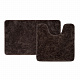 Набор ковриков для ванной комнаты, 50х80 + 50х50, микрофибра, темно-коричневый Iddis BSET08Mi13
