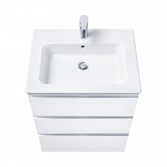 Тумба с раковиной Roca The Gap 60 белый глянец 3 ящика A857404806