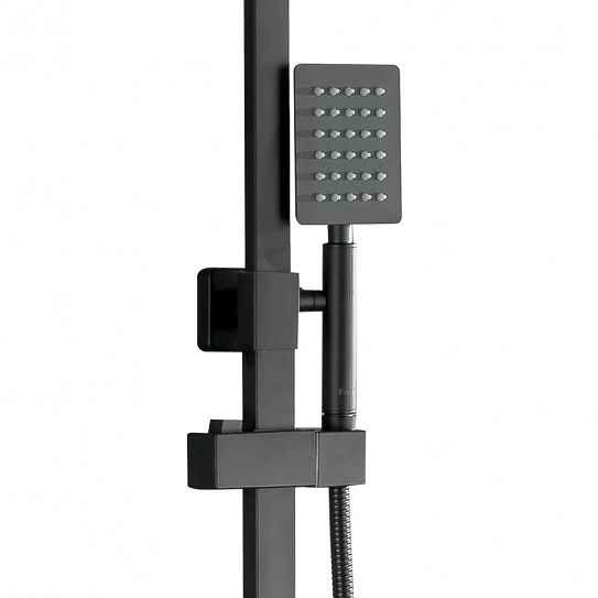 Душевая система Frap F24802-6 черная, нержавеющая сталь