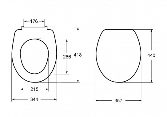 Сиденье Roca Victoria Nord ZRU9000023 петли хром