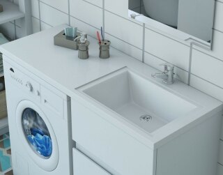 Раковина над стиральной машиной OPADIRIS Даллас 120х48 правая