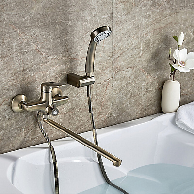 Смеситель для ванны Ledeme длинный, поворотный L2248C