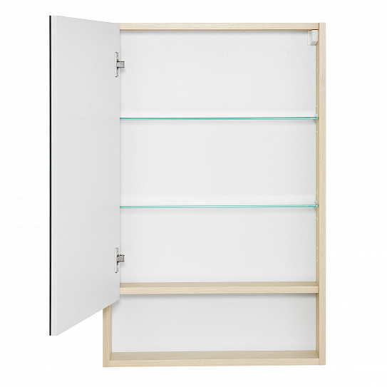 Зеркальный шкаф Aquaton Сканди 55 белый, дуб верона