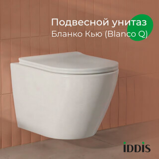 Унитаз подвесной безободковый торнадо Iddis Blanco Q BLQRDSEI25