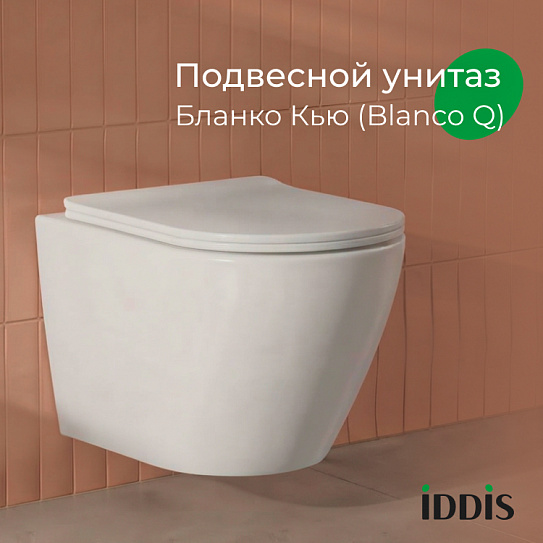 Унитаз подвесной безободковый торнадо Iddis Blanco Q BLQRDSEI25
