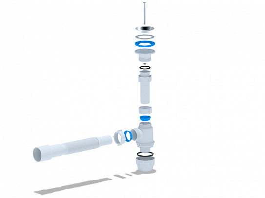 Сифон АНИ пласт Юнг 1 1/4 c гибкой трубой 32*40/50