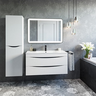 Тумба с раковиной 100 см Iddis Cloud 100 белая CLO10W1i95K