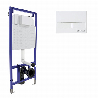 Инсталляция для скрытого монтажа Berges Novum L1 с кнопкой белая 040211