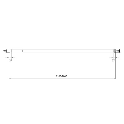 Карниз для ванной комнаты, 110-200 см IDDIS Elegante 030A200I14