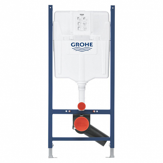 Инсталляция для унитаза Grohe Rapid SL  3в1 с панелью смыва (квадрат оружейная сталь) 38772001