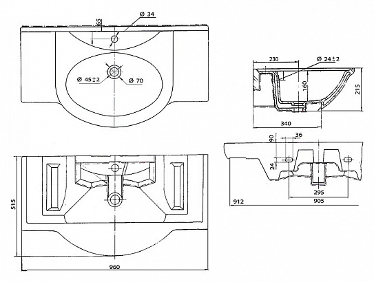 Раковина Dreja 95
