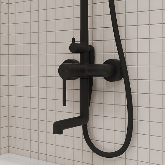 Душевая система с тропическим душем Iddis Aiger AIGBL3Fi06