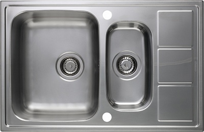 Мойка кухонная двойная Longran Lotus LTP780.500.15, 78x50x20, двойная