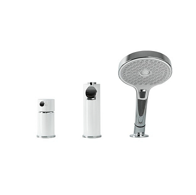 Смеситель на борт ванны белый Gappo G03-8 G1103-8