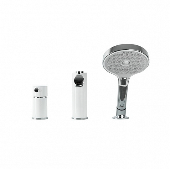 Смеситель на борт ванны белый Gappo G03-8 G1103-8