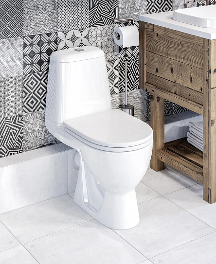 Унитаз-компакт Sanita Luxe Max (сиденье дюропласт, микролифт) MAXSLCC01040513