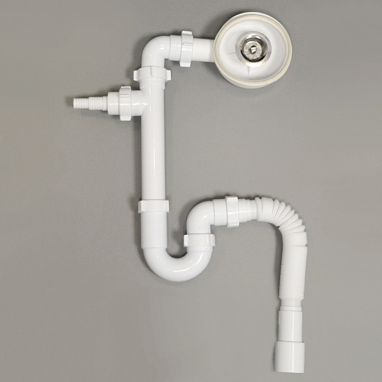 Сифон плоский для раковины над стиральной машиной Santek Пилот 1WH108698