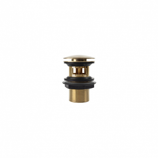 Выпуск IDDIS для умывальника с переливом, матовое золото, Slide, SLIMG1Wi88