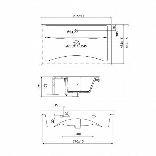Умывальник мебельный 80 407 IDDIS Optima Home 4078000i28