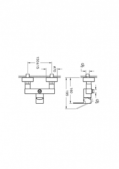 Смеситель Vitra Flo S A41938EXP для душа