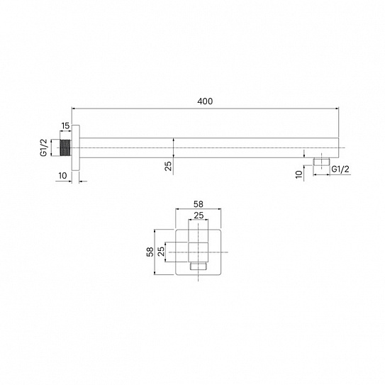 Кронштейн для верхнего душа в стену Iddis Optima Home OPH40CSi61