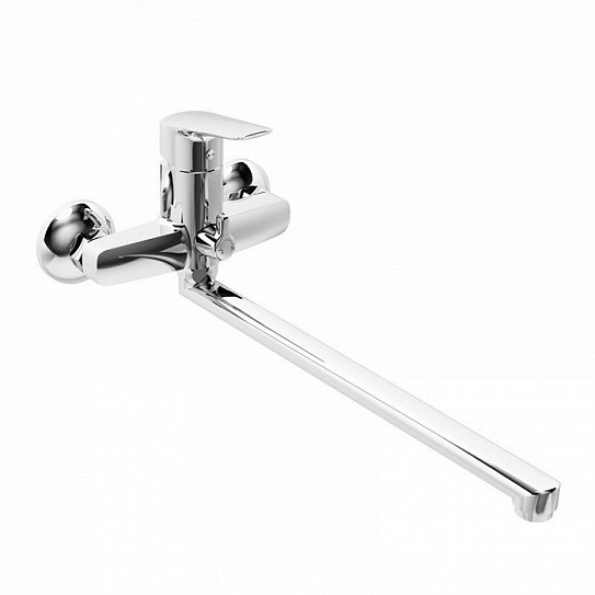 Смеситель для ванны с длинным изливом с керамическим дивертором Iddis Vibe VIBSBL2i10