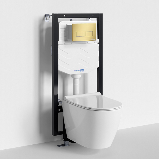 Система инсталляции с унитазом + стульчак WasserKRAFT Vils 56TLT.010.ME.MG03.H002
