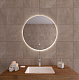 Зеркало в ванную 100 круглое с подсветкой и сенсором на касание с диммером и плавным пуском Caiman BingoEco